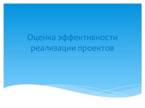 Оценка эффективности реализации проектов