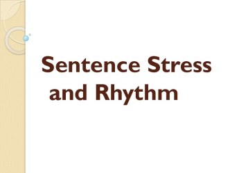 Sentencestressandrhythm