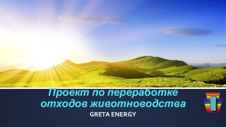 Проект по переработке отходов животноводстваGRETA ENERGY