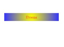 Птицы