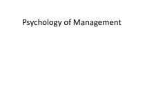 Psychology of management