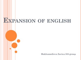 Expansion of english