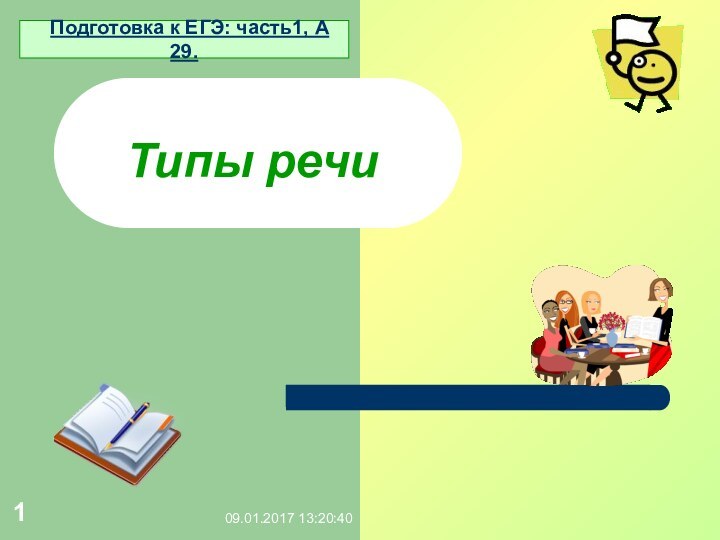 Типы речи  Подготовка к ЕГЭ: часть1, А 29.