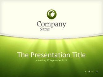 The presentation title