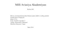 Avtotransformatorlar.Onların işinin təhlili və tətbiq sahələri Fakultə:Hava Nəqliyyatı. Fənn: Elektrik maşınları 2