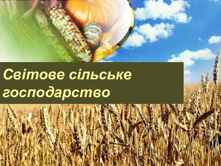 Світове сільське господарство