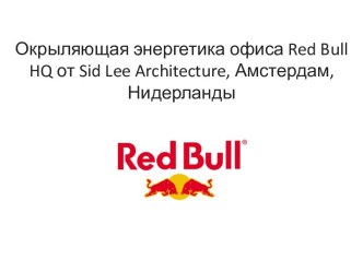 Фотоальбом. Окрыляющая энергетика офиса Red Bull