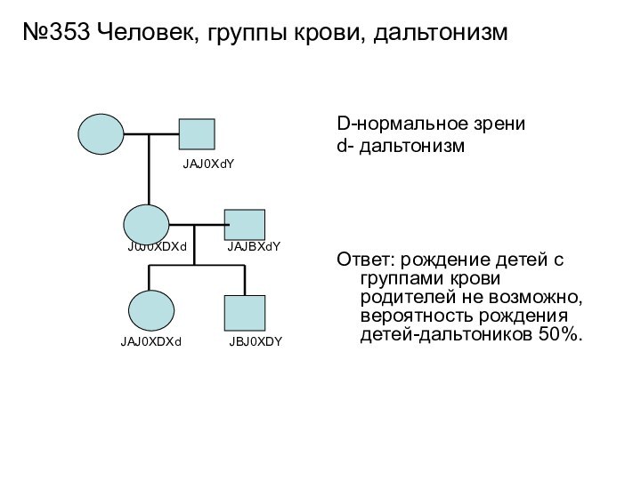 №353 Человек, группы крови, дальтонизм