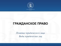 Понятие юридического лица. Виды юридических лиц. Понятие юридического лица. Виды юридических лиц