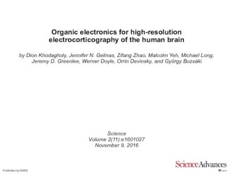 Organic electronics for high-resolution electrocorticography of the human brain