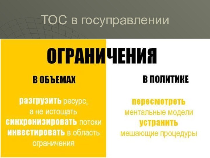 ТОС в госуправлении