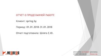 Отчет о проделанной работе