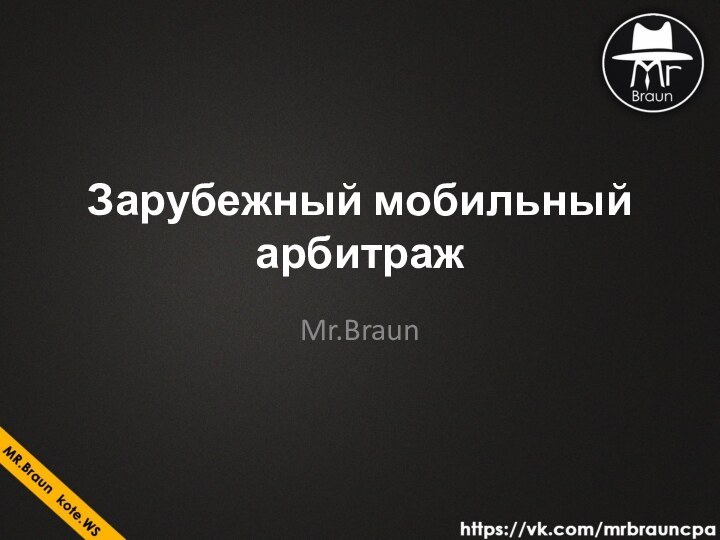 Зарубежный мобильный арбитражMr.Braun