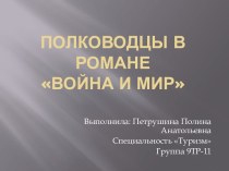 Полководцы в романе Война и мир