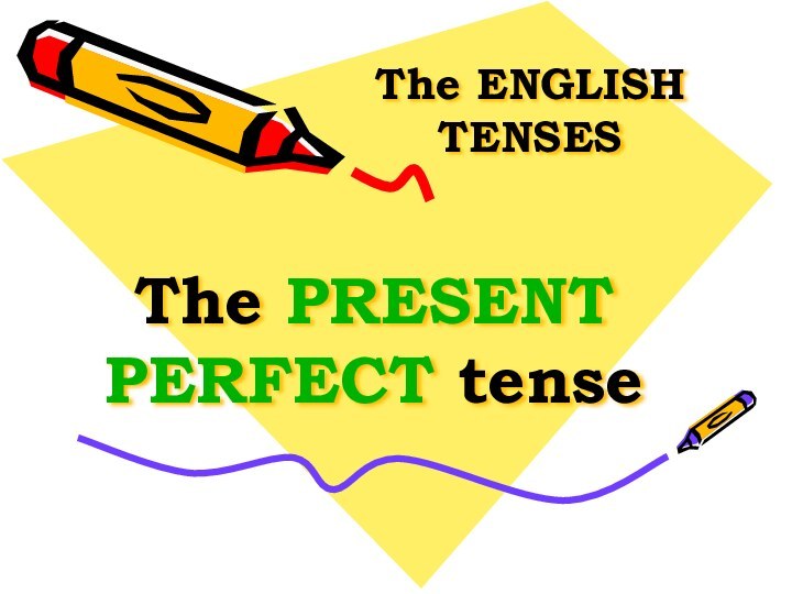 The ENGLISH TENSESThe PRESENT PERFECT tense