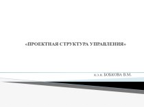 Проектная структура управления