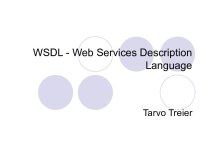 WSDL - Web Services Description Language