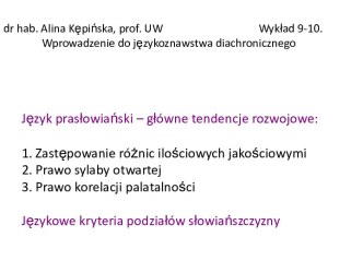 Wprowadzenie do językoznawstwa. (Wykład 9-10)