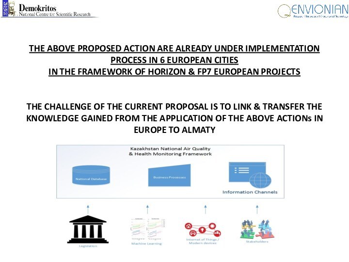  THE ABOVE PROPOSED ACTION ARE ALREADY UNDER IMPLEMENTATION PROCESS IN 6 EUROPEAN