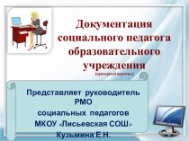 Документация социального педагога образовательного учреждения (примерный перечень)