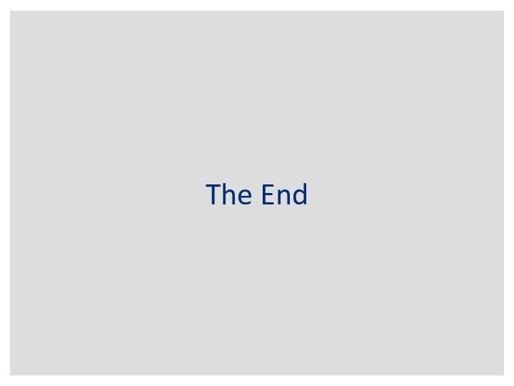 The End