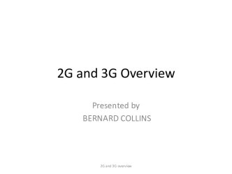 2G and 3G overview