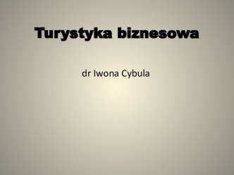 Turystyka biznesowa