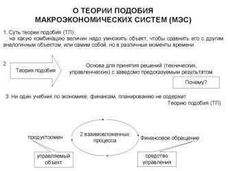 О теории подобия макроэкономических систем