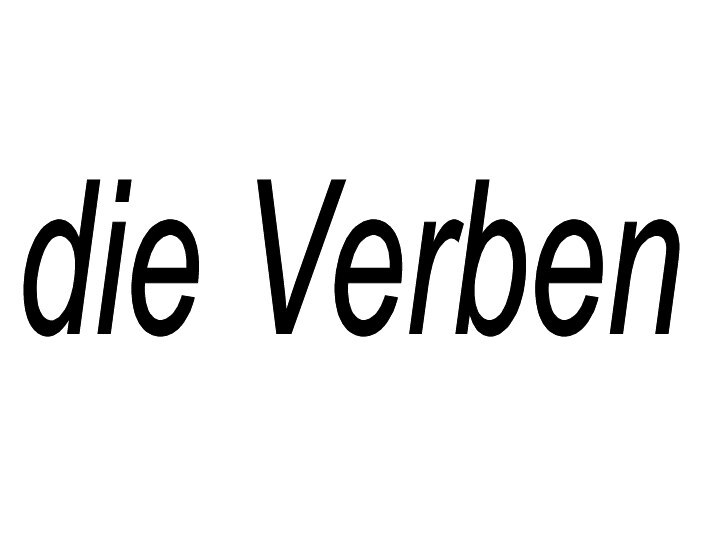 die Verben