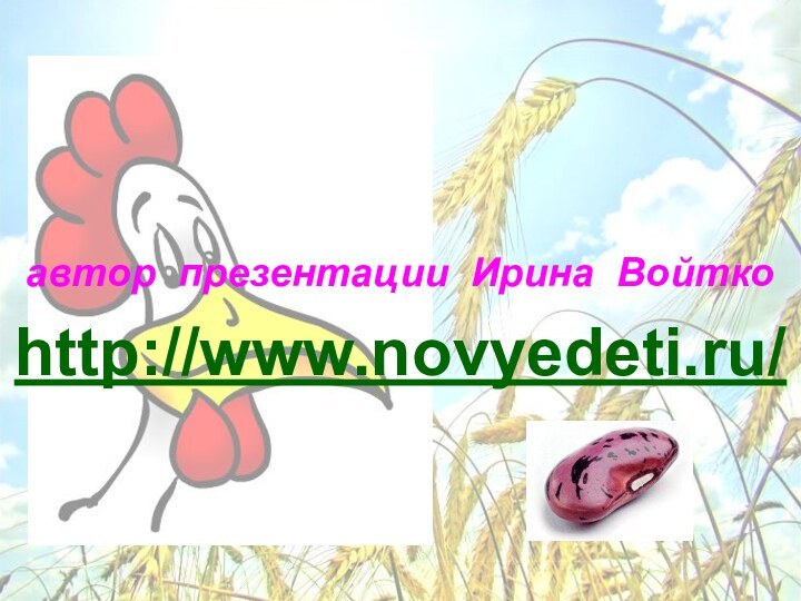 автор презентации Ирина Войткоhttp://www.novyedeti.ru/