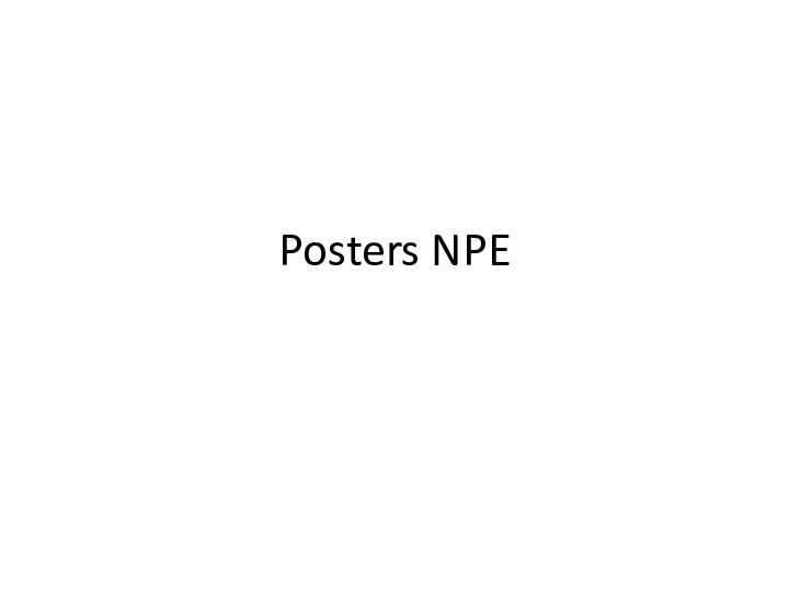 Posters NPE