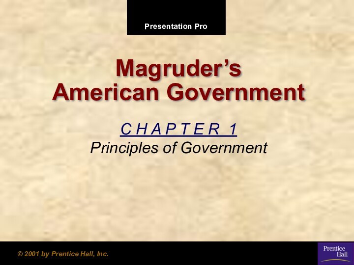 © 2001 by Prentice Hall, Inc.Magruder’s American GovernmentC H A P T