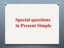 Special questions in Present Simple
