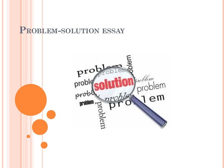 Problem-solution essay