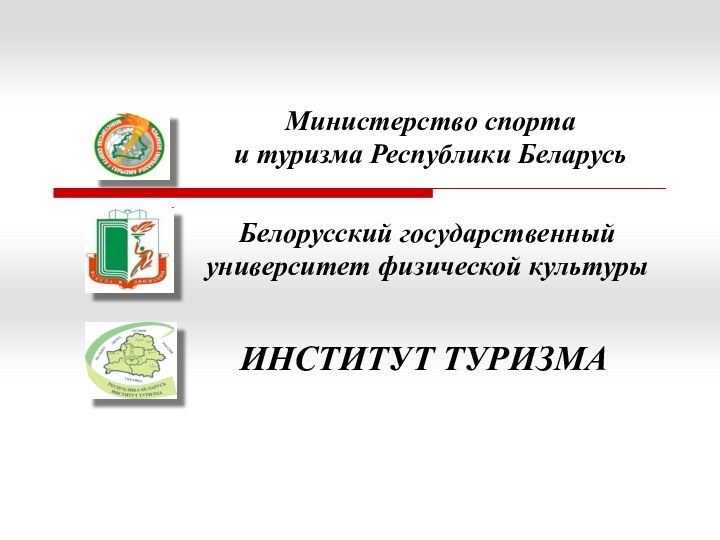 Министерство спорта и туризма Республики БеларусьБелорусский государственный университет физической культурыИНСТИТУТ ТУРИЗМА