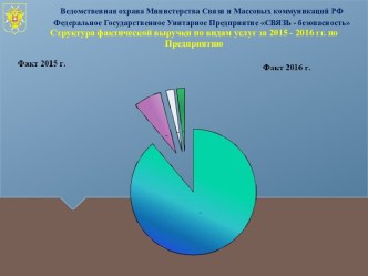 Ведомственная охрана Министерства Связи и Массовых коммуникаций РФ. Структура фактической выручки по видам услуг