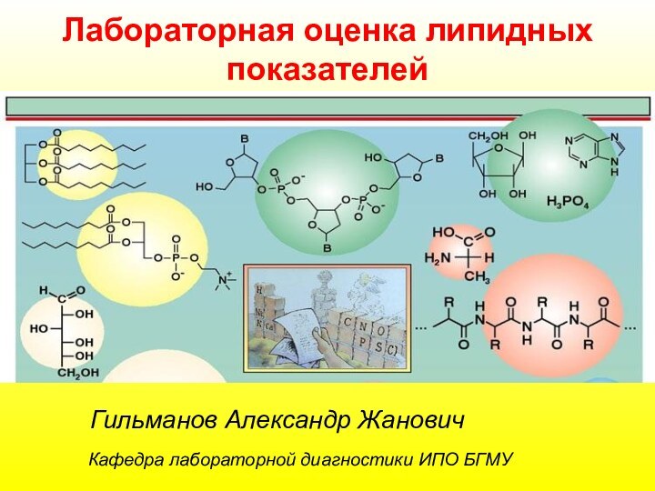 Лабораторная оценка липидных показателейГильманов Александр ЖановичКафедра лабораторной диагностики ИПО БГМУ