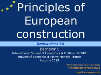 Principles of European construction