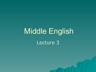 Middle English