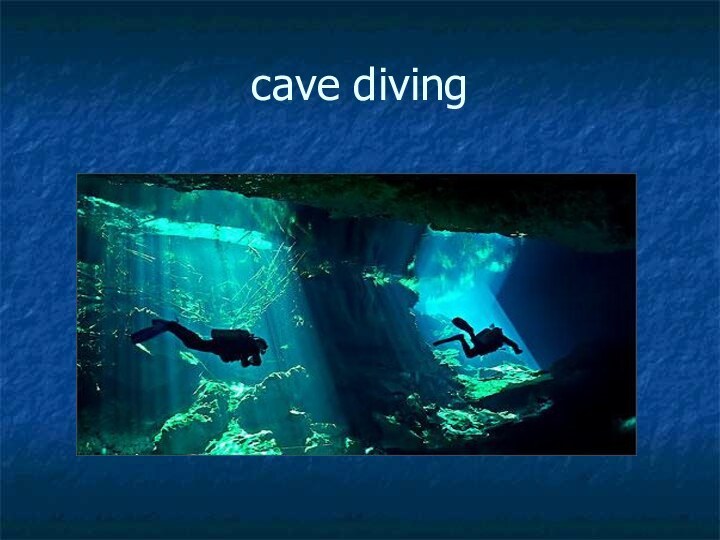 cave diving