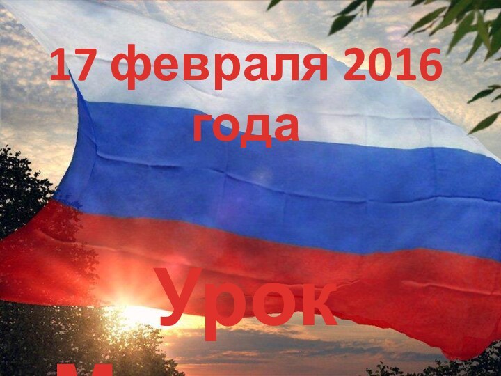 17 февраля 2016 годаУрок Мужества