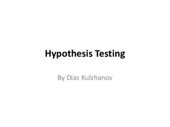 Hypothesis testing