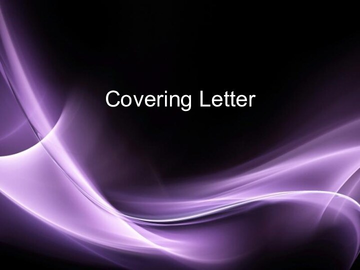 Covering Letter