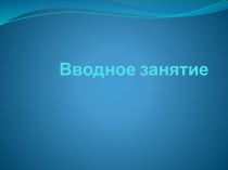 Работа в компании. Вводное занятие