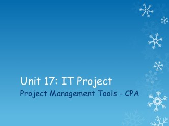 Project Management Tools - CPA