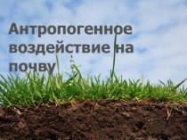 Основные виды антропогенного воздействия на почвы