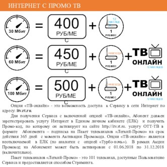 Интернет с промо ТВ