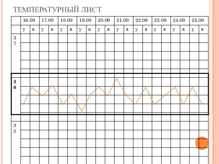 ТЕМПЕРАТУРНЫЙ ЛИСТ