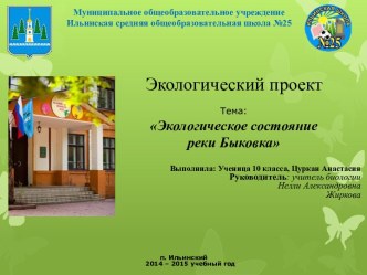 Экологический проект. Экологическое состояние реки Быковка