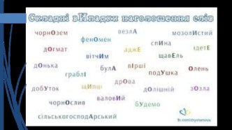 Складні випадки наголошення слів